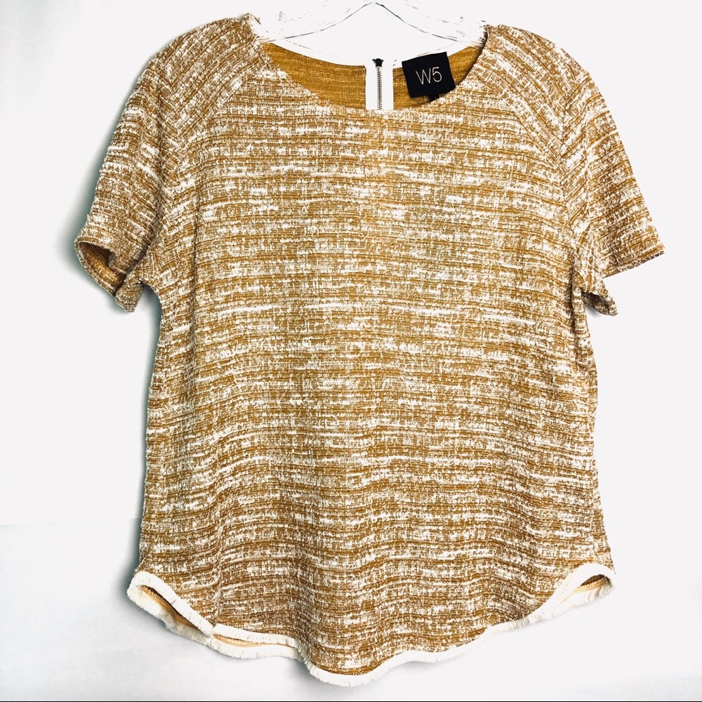 W5 Tweed Short Sleeve Top